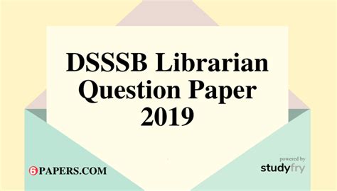 Dsssb Librarian Question Paper Pdf Papers