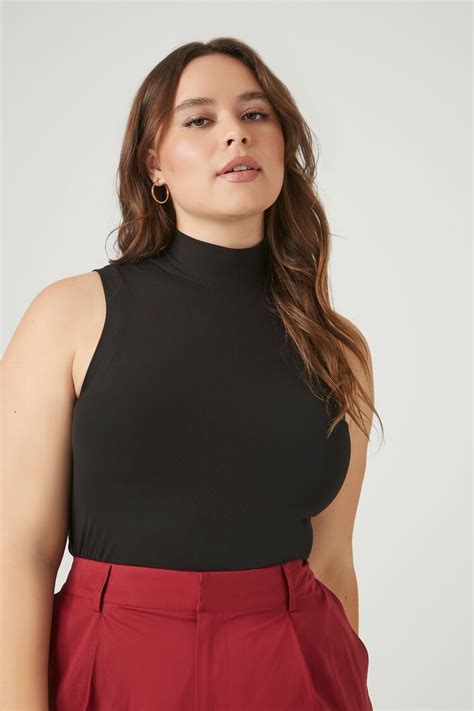 Plus Size Mock Neck Bodysuit Forever21us