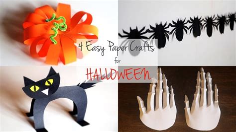 4 Easy Halloween Paper Crafts | DIY Halloween Decoration Ideas ...