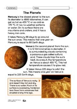 Lesson Plan For 3rd Grade Solar System