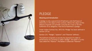 pledge  legal aspects  business