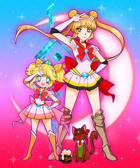 Artstation Sailor Moon X Guardian Tales Crossover Fanart