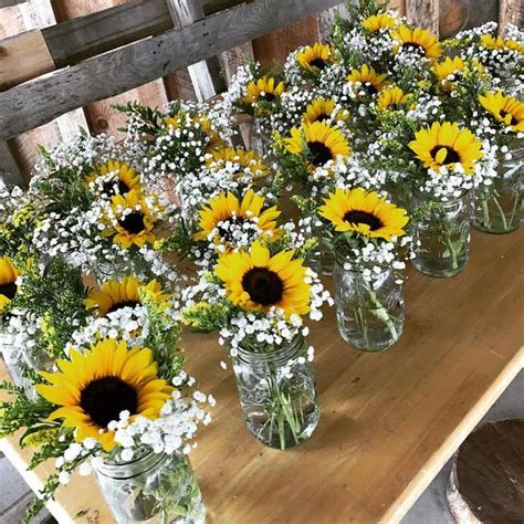 Boho Wedding Centerpieces Sunflower Wedding Decorations Sunflower