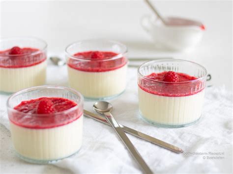 Koolhydraatarme Panna Cotta Met Frambozencoulis Feest