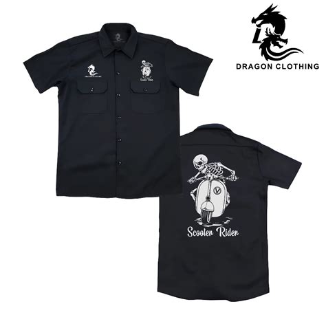 Jual Dragon Clothing Kemeja Pdh Workshirt Scooter Lengan Pendek