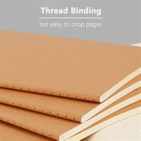 YBCPACK 12 Pack Lined Notebooks Kraft Brown Cover Journal Notebook For