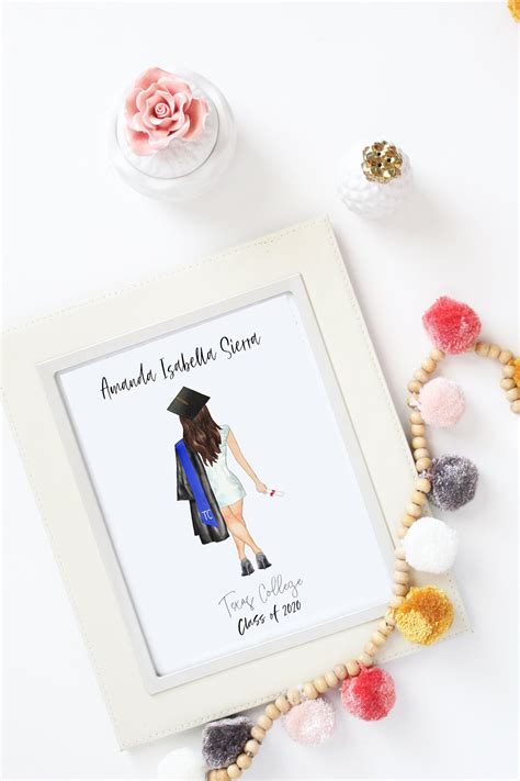 Personalized Graduation Gift Custom Illustration Grad - Etsy