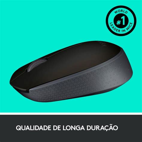 Mouse Sem Fio Logitech M Ambidestro Compacto Azul