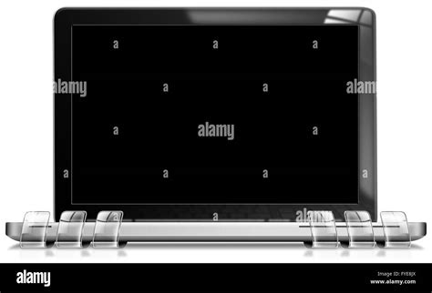 Laptop With Black Screen Stock Photo - Alamy