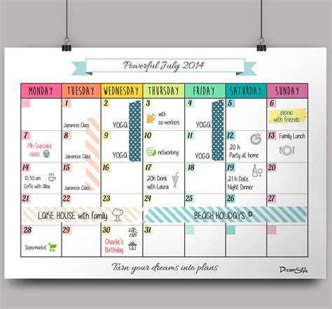 Calendar Monthly Planner - Free Printable on Behance