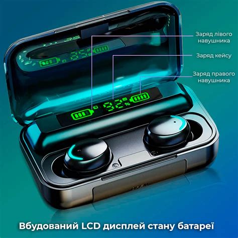 Сенсорные блютуз наушники с цифровым кейсом 9D - Купить в интернет ...