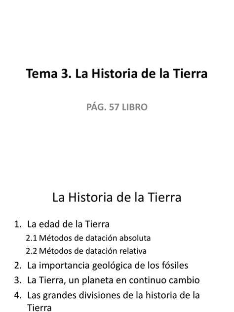 Tema 3 La Historia De La Tierra Pdf Descargar Gratis Pdf Ciencias De La Tierra Geología