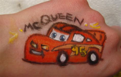 Lightning McQueen Face Paint by JupiterArt on DeviantArt