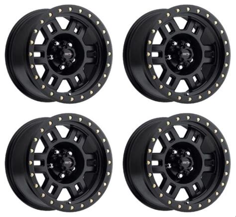 Set 4 15 Vision Off Road 398 Manx Matte Black Wheels 15x8 6x5 5 Rims