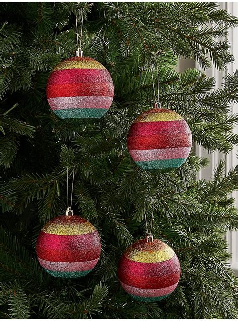 Multicoloured Extra Large Christmas Baubles - Pack of 4 | Christmas | George at ASDA