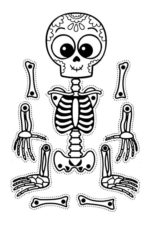 Moldes de Esqueletos Para Imprimir no Halloween