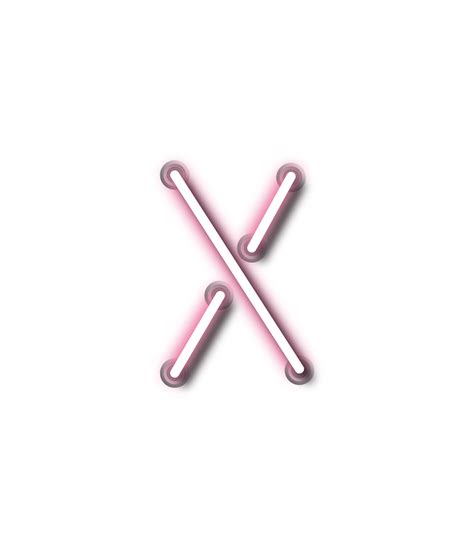 Neon Letter X 21114834 Png