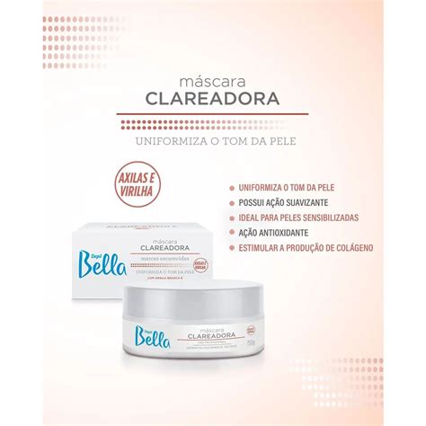 MÁSCARA CLAREADORA ARGILA BRANCA 150g DEPIL BELLA Love Micro