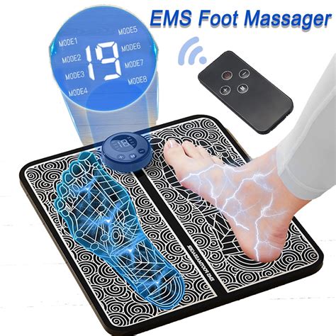 Ems Foot Massager Pad Portable Massage Mat Pulse Muscle Stimulation