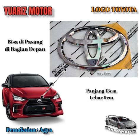 Jual Logo Emblem Toyota Agya Original Emblem Logo Toyota Agya Original