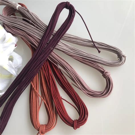 Silk Round Braided Cord Kumihimo Mm Cm Japanese Silk Cord