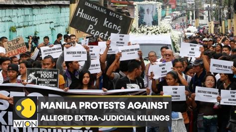 Manila Protests Hundreds Protest Against Alleged Judicial Killings