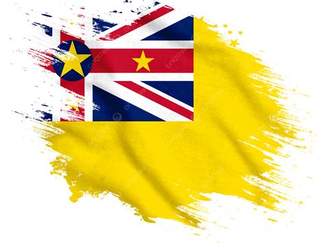 Niue Nuevo Pincel De Bandera De Acuarela PNG Niue Bandera Símbolo