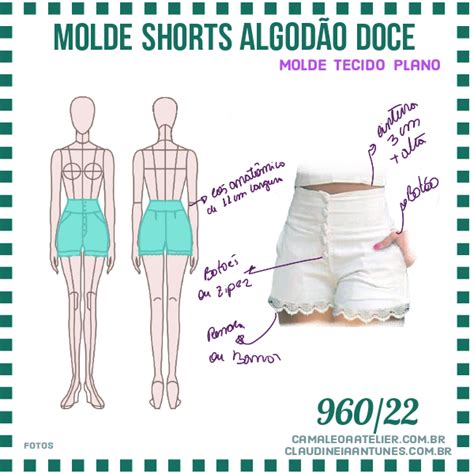 Molde Shorts Algod O Doce Camaleoa Atelier De Costura