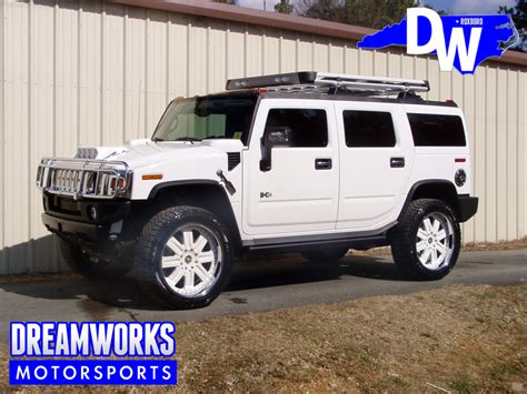 White Hummer H2 — Dreamworks Motorsports