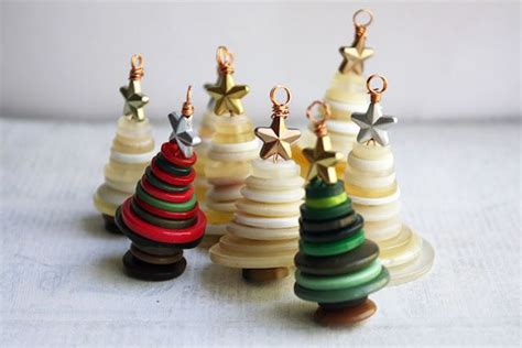 Diy Button Christmas Tree Ornaments Button Ornaments Christmas Tree