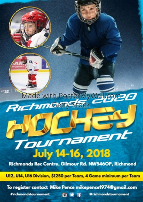 Hockey Tournament Poster Template Postermywall