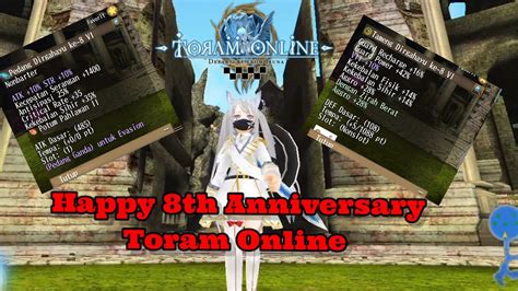 Toram Online Ohs Tank Build 270 8th Anniversary Equipments New