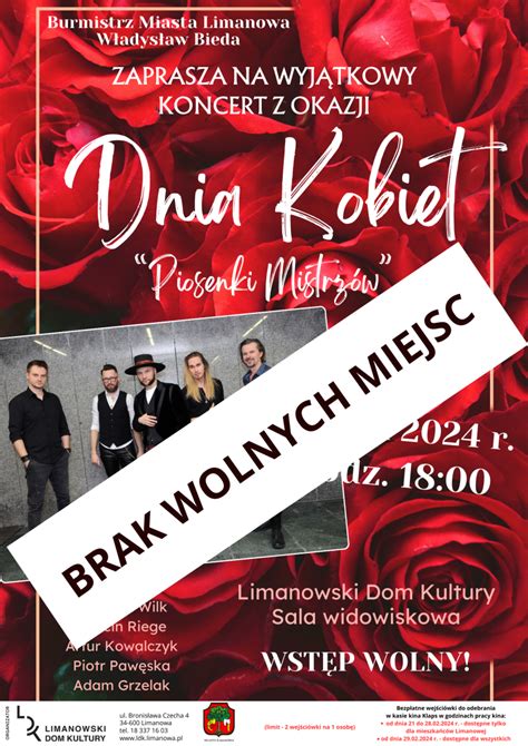 Zaproszenie na koncert Piosenki Mistrzów z okazji Dnia Kobiet