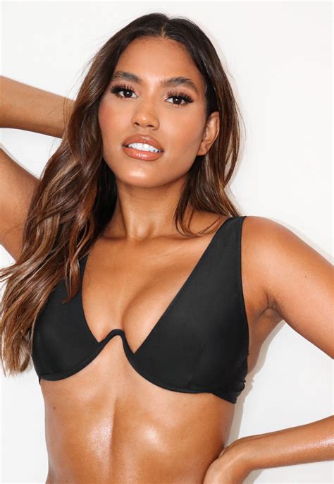 Missguided Black Underwire U Bikini Top Bikinis Bikini Tops One