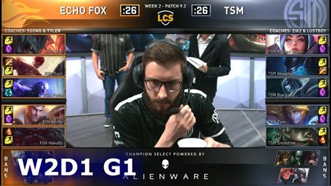 FOX Vs TSM Week 2 Day 1 S9 LCS Spring 2019 Ex NA LCS Echo Fox Vs