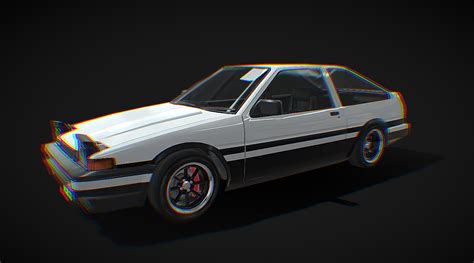 Toyota AE86 Trueno - Initial D spec - DownloadFree3D.com