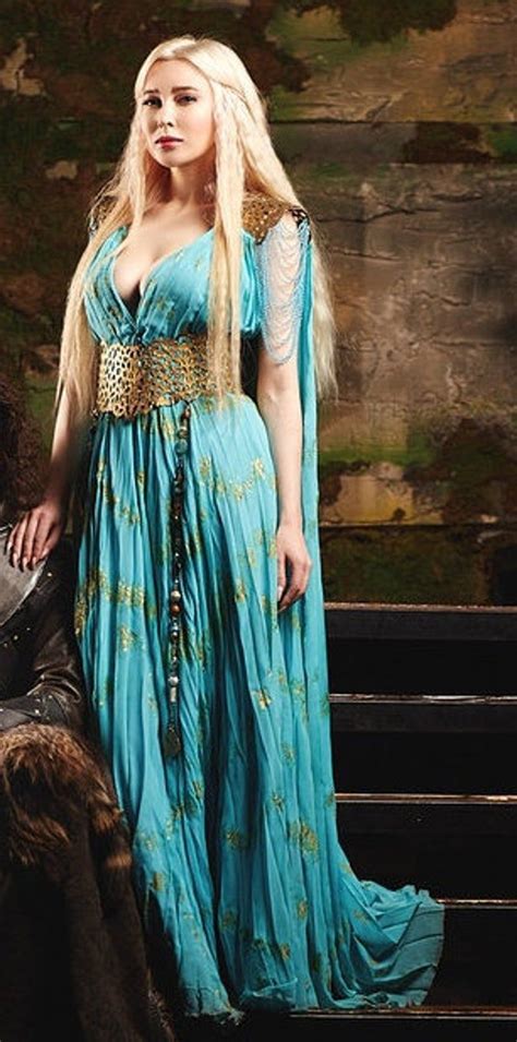 Daenerys Targaryen Blue Dress Qarth Cosplay Costume From Game Etsy Daenerys Targaryen Blue