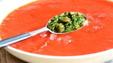 Rezept Für Tomaten Paprika Suppe Mit Salsa Verde