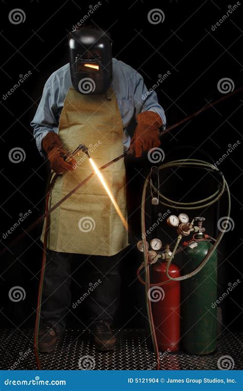 Welder Standing Stock Photo Image Of Person Torch Skill 5121904