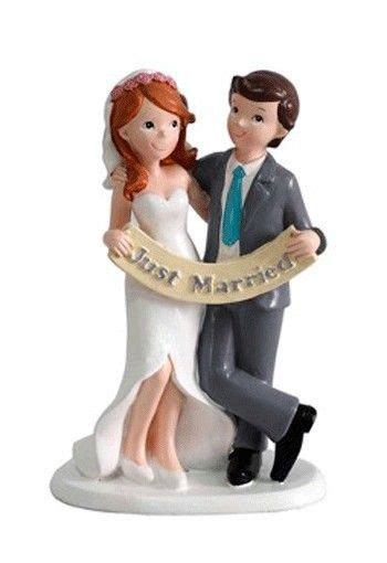 FIGURA PASTEL JUST MARRIED Accesorios Para Bodas Figuras De Novios