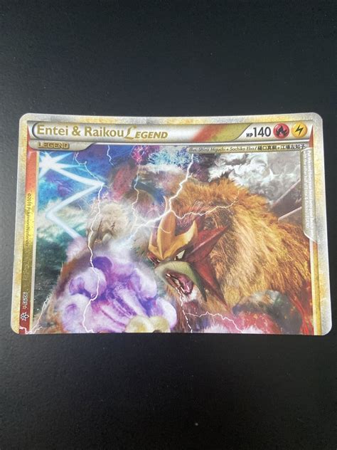 Mavin Entei Raikou Legend Top Half Pokemon Card