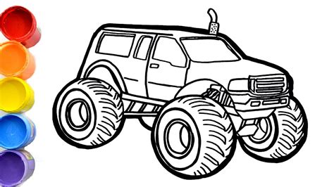 Mewarnai Gambar Mobil Monster Truck Aneka Gambar Mewarnai 5 Gambar