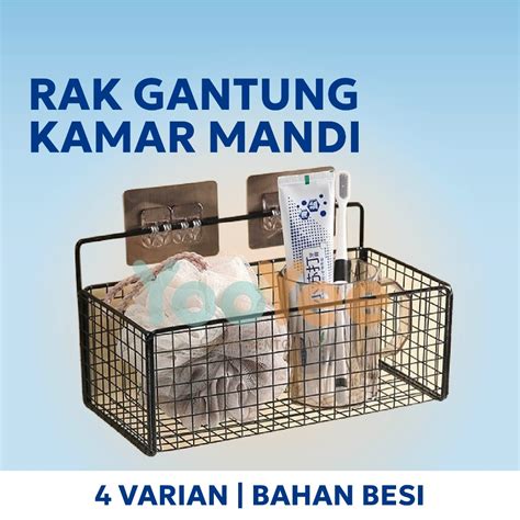 Jual Yooyee Rak Gantung Kamar Mandi Keramik Rak Dapur Besi Keranjang