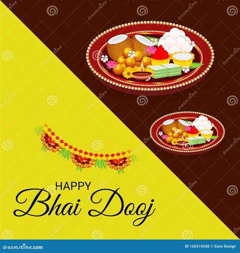 Happy Bhai Dooj Celebration. Stock Illustration - Illustration of hinduism, culture: 130519208