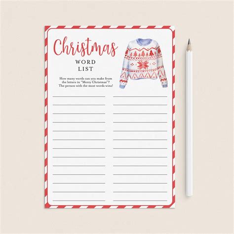 Ugly Sweater Christmas Party Games Bundle Printable Office Etsy