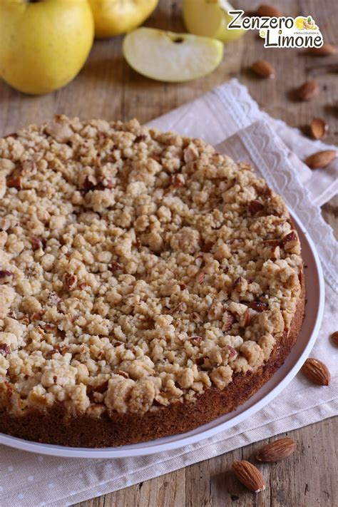 Torta Di Mele Con Crumble Ricetta Morbida E Croccante Zenzero E