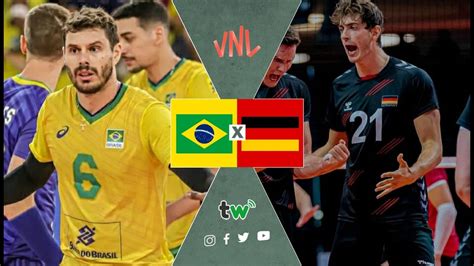 Brasil X Alemanha Ao Vivo Liga Das Na Es V Lei Masculino Torcida