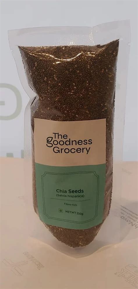 Black Natural The Goodness Grocery Chia Seeds 250g For Human