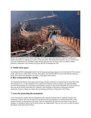 9 Interesting Facts About The History Of The Great Wall Of China