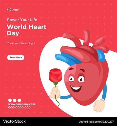 Banner Design Of World Heart Day Royalty Free Vector Image